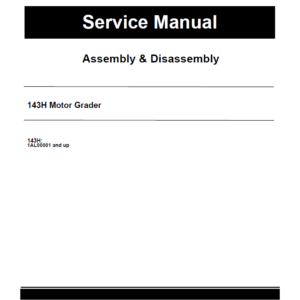 Caterpillar CAT 143H Motor Grader Service Repair Manual (1AL00001 and up)