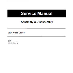 Caterpillar CAT 960F Wheel Loader Service Repair Manual (1YM00001 and up)