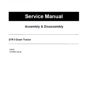 Caterpillar CAT D7R II Dozer Tractor Service Repair Manual (DJT00001 and up)