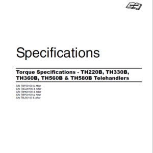 Caterpillar CAT TH580B Telehandler Service Repair Manual