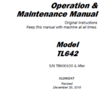 Caterpillar CAT TL642 Telehandler Operation, Parts and Repair Manual (SN after TBK00100) - Image 2