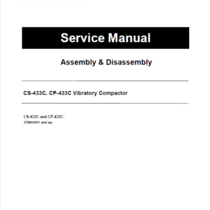 Caterpillar CAT CS-433C, CP-433C Vibratory Compactor Service Repair Manual (3TM00001 and up)