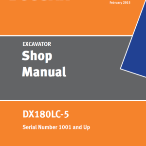 Doosan DX180LC-5 Excavator Repair Service Manual