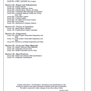 John Deere 2.4L & 3.0L Diesel Engines Repair Technical Manual (CTM301) - Image 4