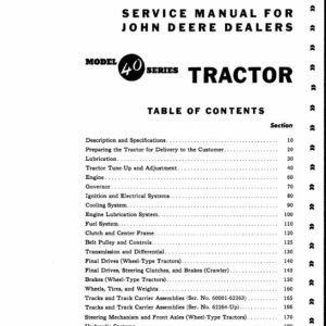 John Deere 40 Series Tractors Repair Technical Manual (SM2013) - Image 2