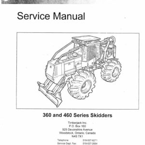 Timberjack 360, 460 Skidder Service Repair Manual (SN 96200 and up)