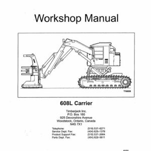 Timberjack 608L Feller Buncher Service Repair Manual