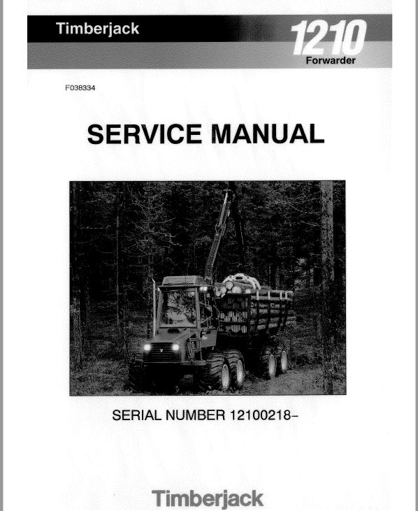 Timberjack 1210 Forwarder Service Repair Manual (12100218 and Up)