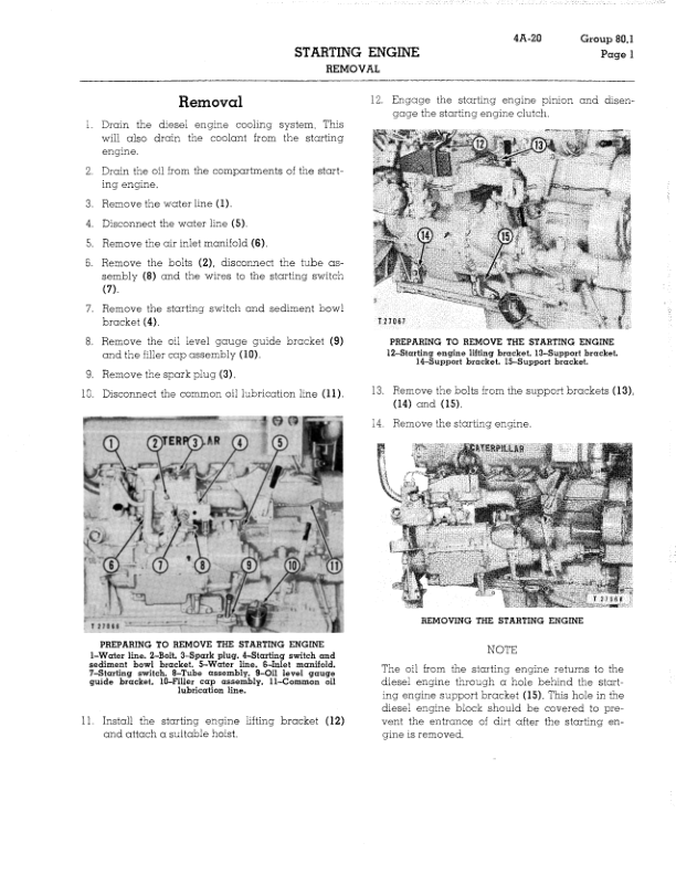 Caterpillar CAT D337, D337F Marine Engine Service Repair Manual (SN ...