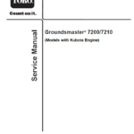 Toro Groundsmaster 7200, 7210 (Kubota Engine) Service Repair Manual