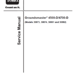 Toro Groundsmaster 4500-D, 4700-D (Models 30873, 30874, 30881, 30882) Service Repair Manual