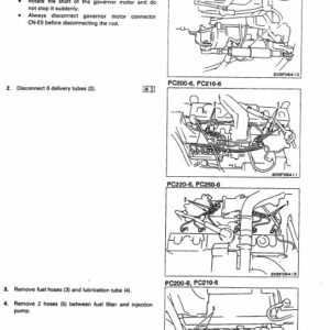 Komatsu PC200-6, PC200LC-6, PC210LC-6, PC220LC-6, PC250LC-6 Excavator Repair Manual (A80001 till A82000) - Image 4