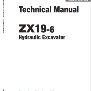 Hitachi Zaxis ZX19-6 Mini Excavator Service Repair Manual - Image 3