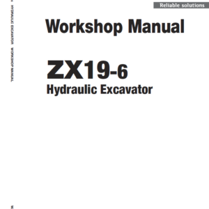 Hitachi Zaxis ZX19-6 Mini Excavator Service Repair Manual