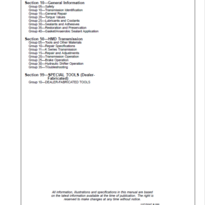 John Deere 18000 Series HMD Transmission - Vertical Mount Repair Manual (CTM158) - Image 3