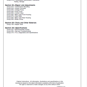 John Deere DF Series 150, 250 Transmissions (Analog) Repair Manual (CTM147) - Image 3