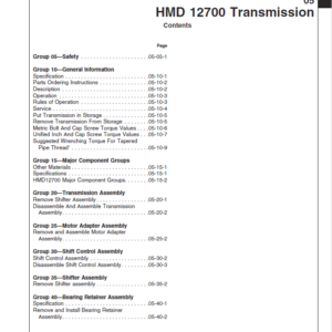 John Deere HMD 12700 Series Transmission Service Repair Manual (CTM200) - Image 3