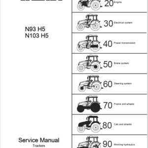 Valtra N93H5, N103H5 Tractor Service Repair Manual