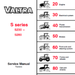 Valtra S230, S240, S260, S280 Tractors Workshop Repair Manual