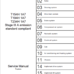 Valtra T154 H 1A7, T194 H 1A7, T234 H 1A7 Tractors (Stage III A) Service Repair Manual