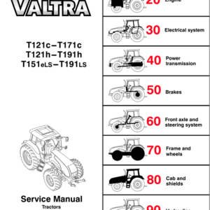 Valtra T121C, T131C, 161C, 171C Tractors Service Repair Manual