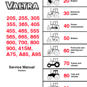 Valtra A75, A85, A95 Tractors Service Repair Manual