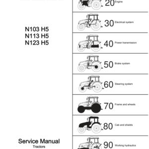 Valtra N103H5, N113H5, N123H5 Tractors Service Repair Manual