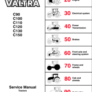 Valtra C90, C100, C110, C120, C130, C150 Tractors Service Repair Manual