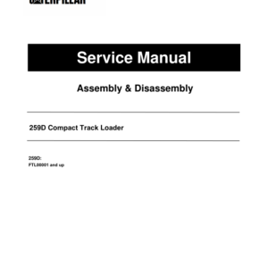 Caterpillar CAT 259D Compact Track Loader Service Repair Manual (FTL00001 and up) - Image 1