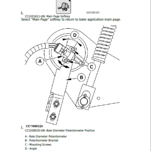 John Deere 842, 852, 854, 862, 864 Forage Round Baler Service Repair Manual (TM300119) - Image 4