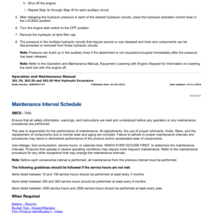 Caterpillar CAT 301.7D Mini Hydraulic Excavator Service Repair Manual (LJ400001 and up) - Image 3