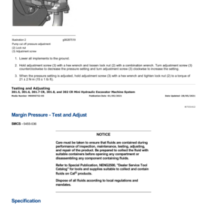 Caterpillar CAT 301.8 Mini Hydraulic Excavator Service Repair Manual (H8X00001 and up) - Image 4