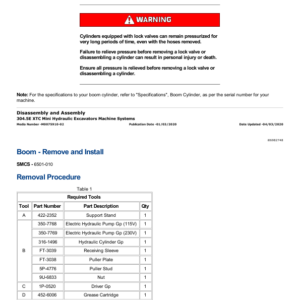 Caterpillar CAT 305.5E2 CR Mini Hydraulic Excavator Service Repair Manual (NC500001 and up) - Image 5