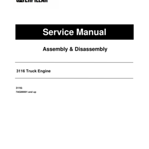 Caterpillar CAT 3116 Truck Engine Service Repair Manual (7AG00001 and up) - Image 1