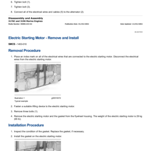 Caterpillar CAT 3176C Marine Engine Service Repair Manual (6BW00001 and up) - Image 3