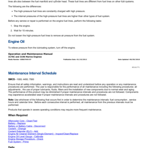 Caterpillar CAT 3176C Marine Engine Service Repair Manual (6BW00001 and up) - Image 5