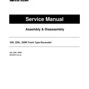 Caterpillar CAT 320, 320L, 320N Track Type Excavator Service Repair Manual (2DL00214 and up) - Image 1