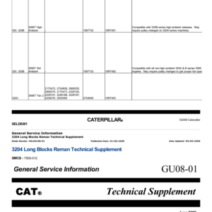 Caterpillar CAT 320, 320L, 320N Track Type Excavator Service Repair Manual (2DL00214 and up) - Image 2