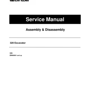 Caterpillar CAT 320 Excavator Service Repair Manual (ZBN00001 and up) - Image 1