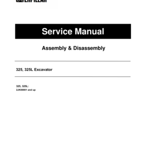 Caterpillar CAT 325, 325L Excavator Service Repair Manual (2JK00001 and up) - Image 1