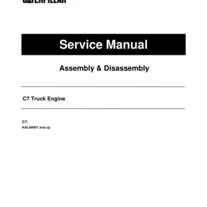 Caterpillar CAT C7 Truck Engine Service Repair Manual (KAL00001 and up) - Image 1