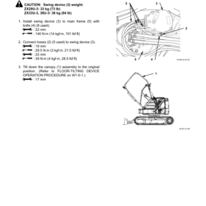 Hitachi ZX29U-3, ZX33U-3, ZX38U-3 Mini Excavator Service Repair Manual - Image 3