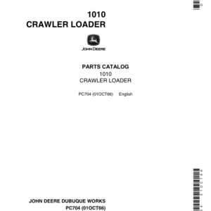 John Deere 1010 Crawlers (Loader Attachement Only) Parts Catalog Manual - PC704 - Image 1