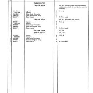 John Deere 6B, 6BT, 6BTA5.9 Series Cummins Engines Parts Catalog Manual - Image 2