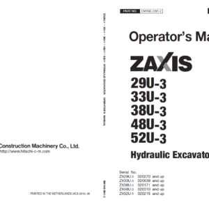 Hitachi ZX48U-3, ZX52U-3 Excavator Technical Repair Manual - Image 4