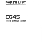 Hitachi CG45 Crawler Carriers Parts Catalog Manual - EP80311 - Image 1