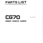 Hitachi CG70 Crawler Carriers Parts Catalog Manual - EP80611 - Image 1