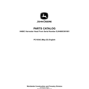 John Deere H480C Harvesting Heads (SN EJH480C001001-) Parts Catalog Manual - PC10342 - Image 1