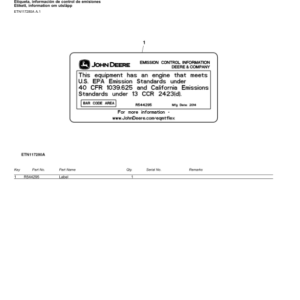 John Deere 9510RT Scraper Tractors (SN 900101-905999) Parts Catalog Manual - PC10586 - Image 4