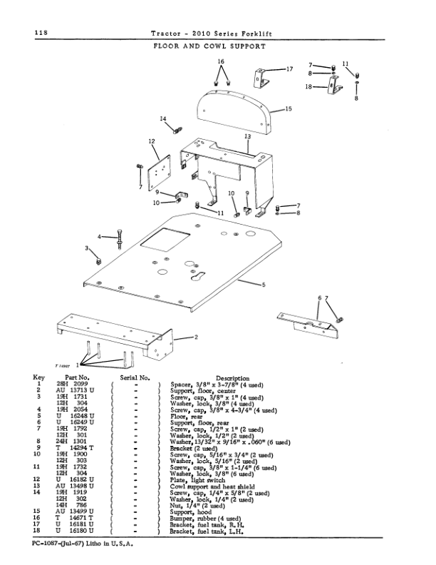 John Deere 2010 Forklifts Parts Catalog Manual PC1087